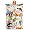 Crayon Shin-chan Cartoon Anime Druckdecke für Männer Frauen Gemütlich Weich Überwurfdecken für Sofa 50x60 Zoll Mehrere Größen