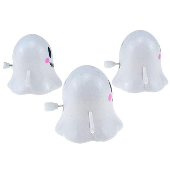 Halloween Wind-up Ghost Toy Spooky Cartoon Ghost Walking Toy Toddlers Boys Girls Spring Clockwork Mini White Ghost Toy