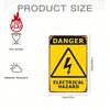 1pc Vintage Electrical Hazard Warning Sign 8x12in Metal Plaque Retro Safety Decor for Garage Bar Restaurant Door