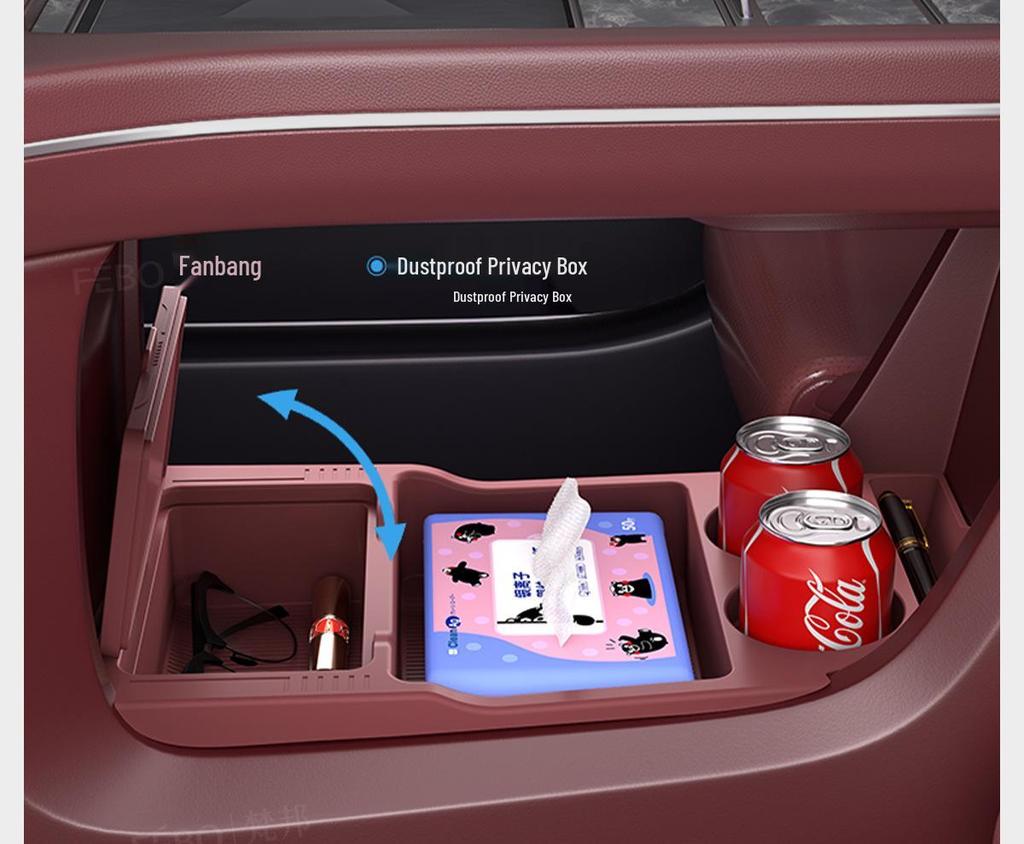 Compatible with 26 NIO ES8 Models: Center Console Cup Holder & Storage Box for Car Interior Modification
