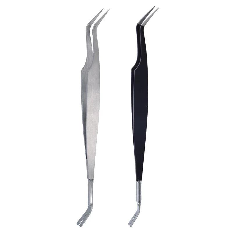 2 In 1 Stainless Steel Tick Remover Tool Professional Tick Removal Tweezers for Dogs Cats Humans Pet Flea Removal Clip
