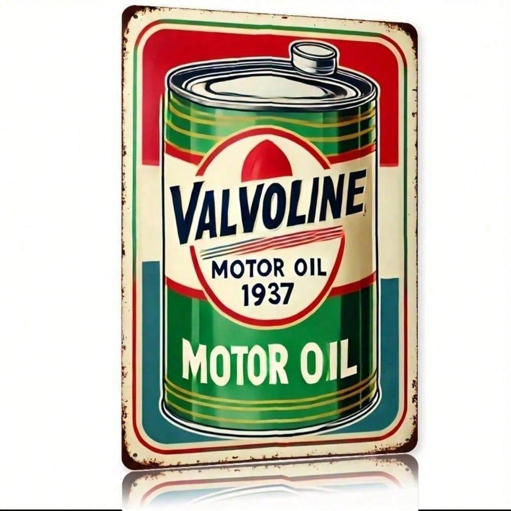 

Metal Poster Valvoline Retro 1937 Green Wall Decor for Garage