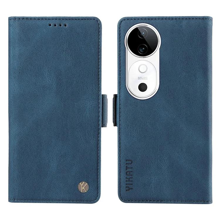 

YK-005 For vivo S19 5G/ V40 5G Leather Phone Case Side Magnetic Clasps - Blue