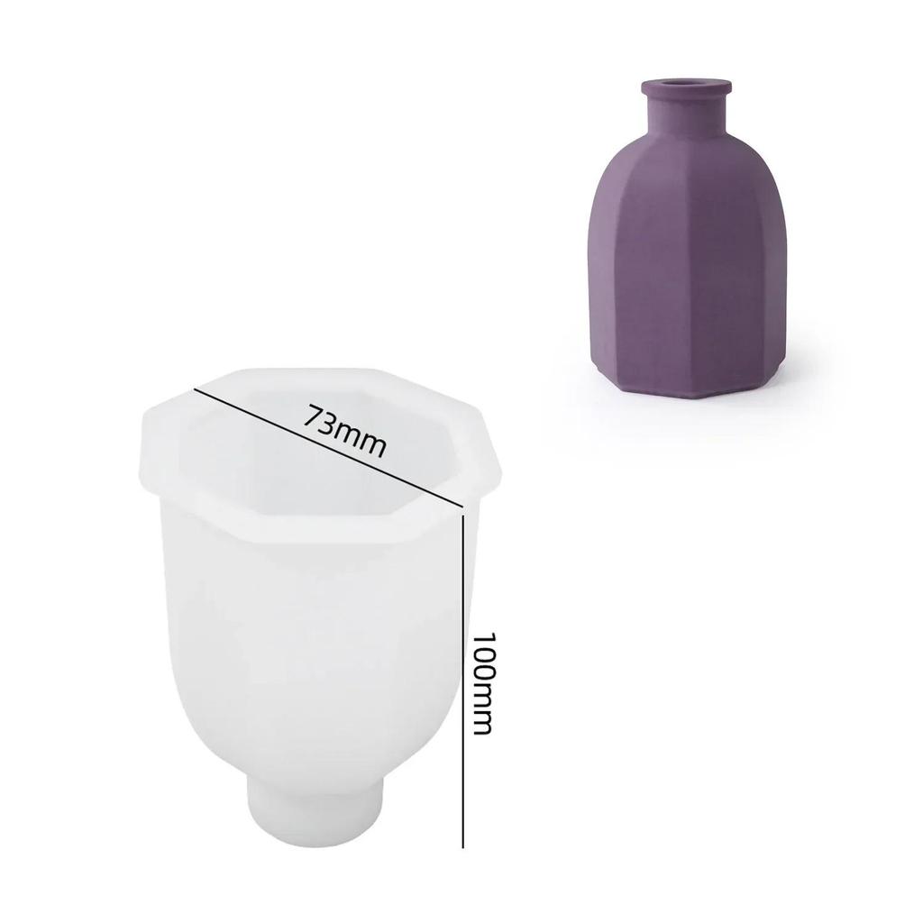 1 Stück DIY Gipszement Vase Silikonform Kreative Duftflaschenform Blumenvasenhersteller Heim Desktop Ornament Herstellungswerkzeug