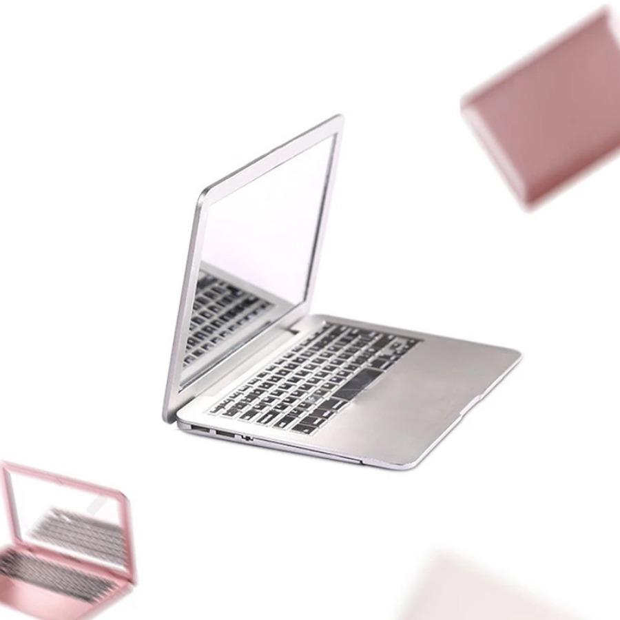 High Quality Mini Makeup Mirror Notebook Macbook Silver White Cosmetic Mirror New Design Portable Makeup Mirror Compact Mirror