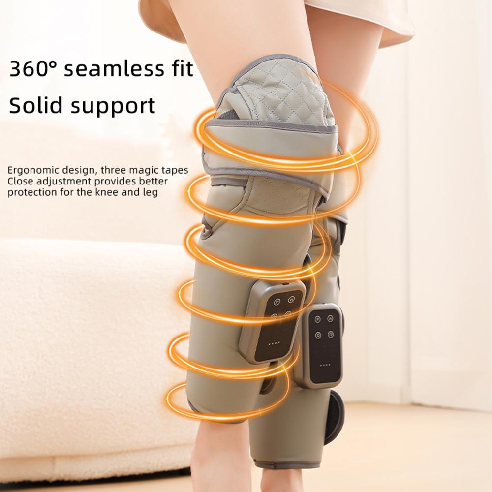 2-in-1 Eletric Calf Knee Massager Wireless Leg Air Pressure Massage Airbag Compresstion Knee Joint Foot Muscle Relieve Fatigue