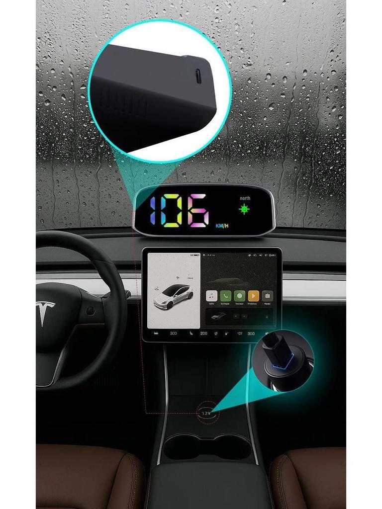 Beidou Wireless Radar Car Speed Detector 2025 with HUD Display