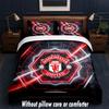 Manchester United Design Bed Bedding Set 1 Duvet Cover + 2 Pillowcases Soft Breathable Household Bed Linens