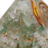 [GOLD STONE] Natural Stone Orgonite Pyramid, Spiritual Goods, Approximately 30mm Wide, Fluorite