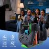 PhyiFlbey Charging Stand for Switch 2 for Compatible with Switch Switch 2 Pro OLED and 6 Controllers RGB Lighting for Right and Left Overcharge USB