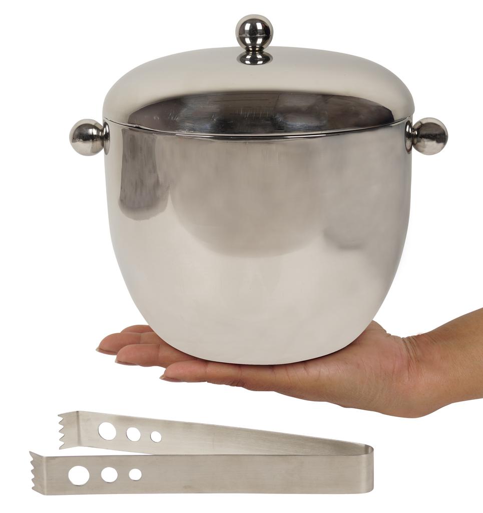 Trifri Stainless Steel Ice Bucket Portable Ice Cube Holder With Lid & Handle Bucket For Cocktail Bar, Parties- Outdoor & Indoor Great For Home Bar