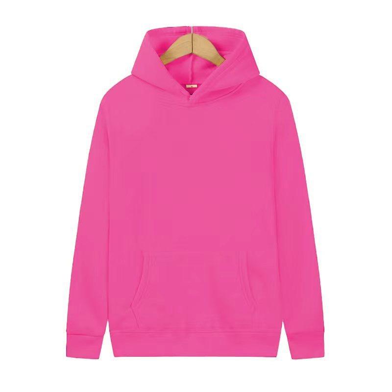 Men's Women's Solid Color Hoodies Casual Loose Fleece Autumn Winter Sportswear Hip-hop Pullover Top 20 Colors
