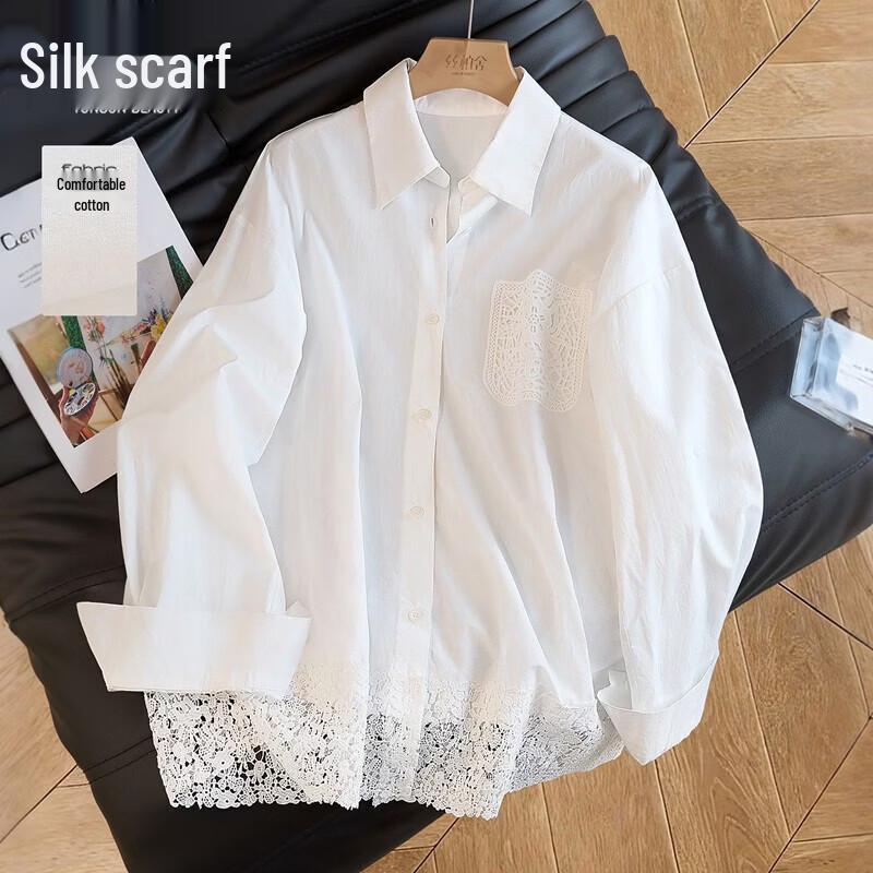 Sisposhe Women s Lapel Long Sleeve Loose Fit Shirt S