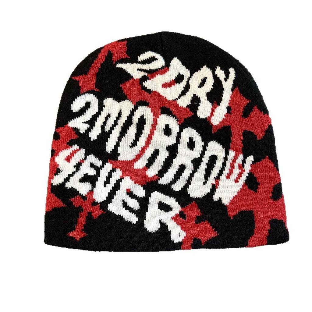 Knit Hat With Alphabet Pattern For Streetwear And Cold Weather Wear