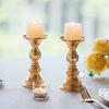 1/2Pcs Pillar Tabletop Candle Holders Metal Wedding Centerpieces Decoration Candlestick Holder Vintage Elegant