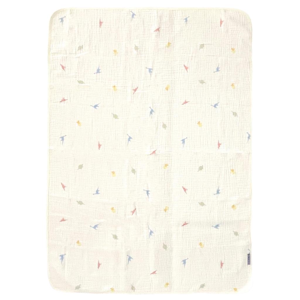 Baby Gauze 83 x 114 Perfect for Baby Shower Gift Blanket, 4-Layer Gauze, cm, Naps, Daycare, Newborns, Swaddling, (Dinosaur)