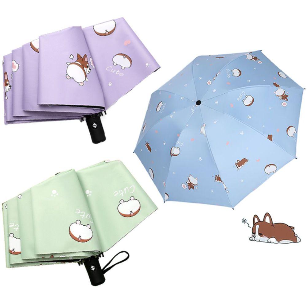 8 Fold Automatic Umbrella Rain Proof UV Protection Sun Umbrella Dual Use Protection Thickened Pocket Parasol Outdoor Use