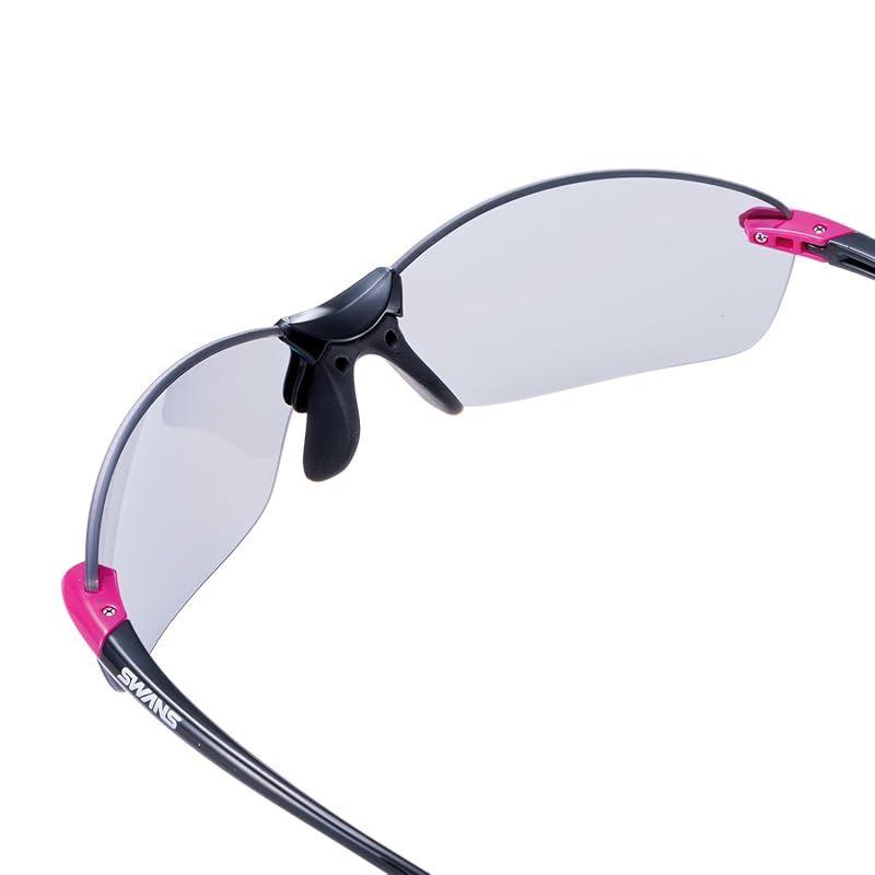 Used SWANS Sports Polarized Sunglasses Airless Leaf Fit Polarized Lens Model SALF-0053 BK Black X Magenta Driving Fishing Running Climbing 1