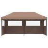 Vidaxl Pop-Up Party Tent with 3 Walls, Brown