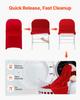 50 Pcs Red Chair Covers, Polyester Spandex Chair Cover, Stretch Slipcovers for Wedding Party Dining Banquet Flat-Front Chair Covers, Fits Chair