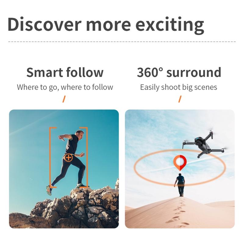 Wifi Drone 4K Professional 5G Drones EIS Camera Anti-Shake 3-Axis Gimbal Brushless Motor  Foldable Quadcopter