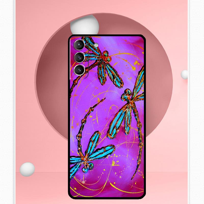 Dragonfly Case For Samsung Galaxy S25 Ultra S25 FE S20 S21 S22 S23 Plus S9 S10 S24 Ultra Cover Funda
