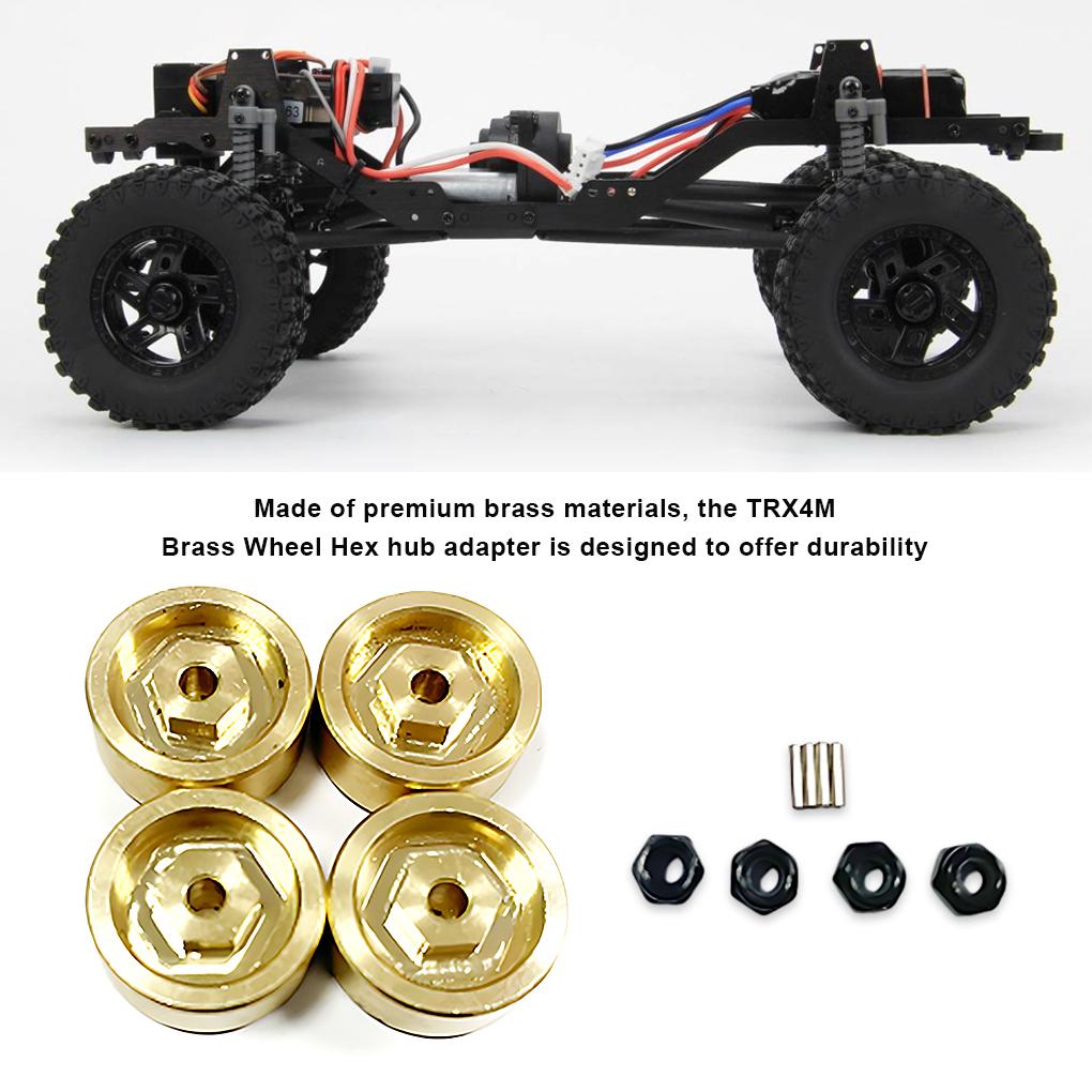 RCGOFOLLOW 4piece Brass Strong Wheel Hex Mount For 1/18 Adapter HOBBYPLUS 1810178 RC Car Part RC Car Accessories