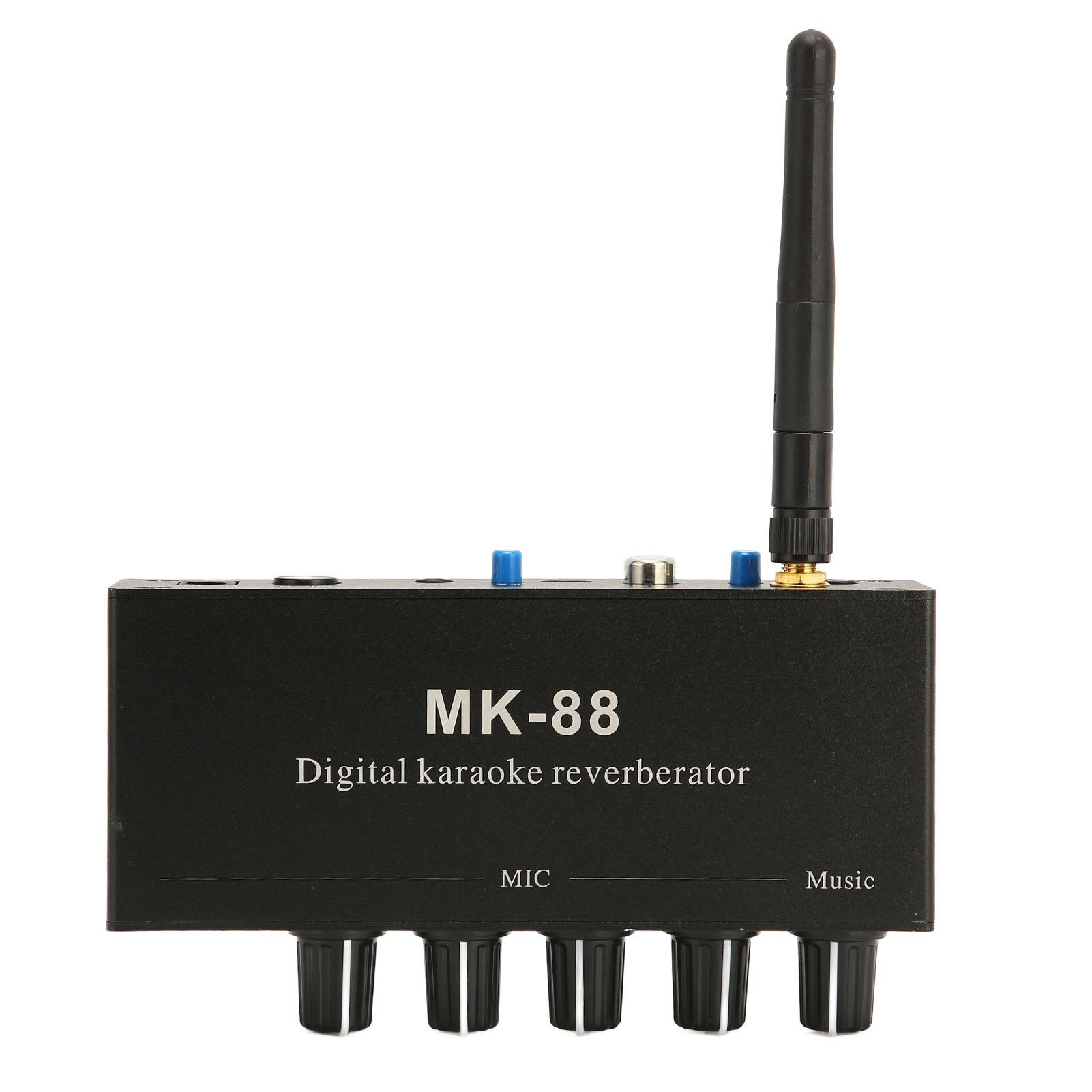 

6.5mm Karaoke Mixer Aluminium Alloy Dual Microphone Input Portable Digital Karaoke Reverberator for DJ Music Stage KTV