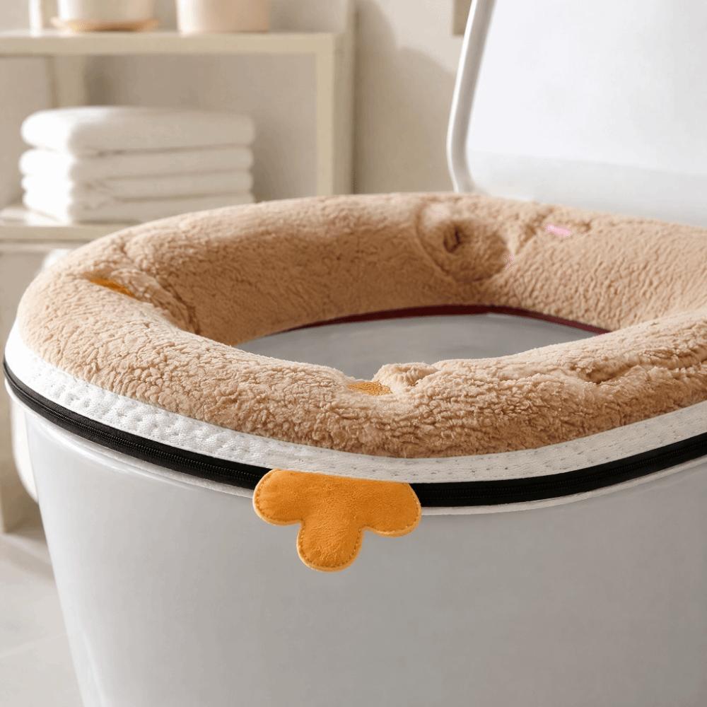 Skin-Friendly Plush Toilet Seat Thick Warm Toilet Seat Cushion Toilet Seat Cover All Seasons