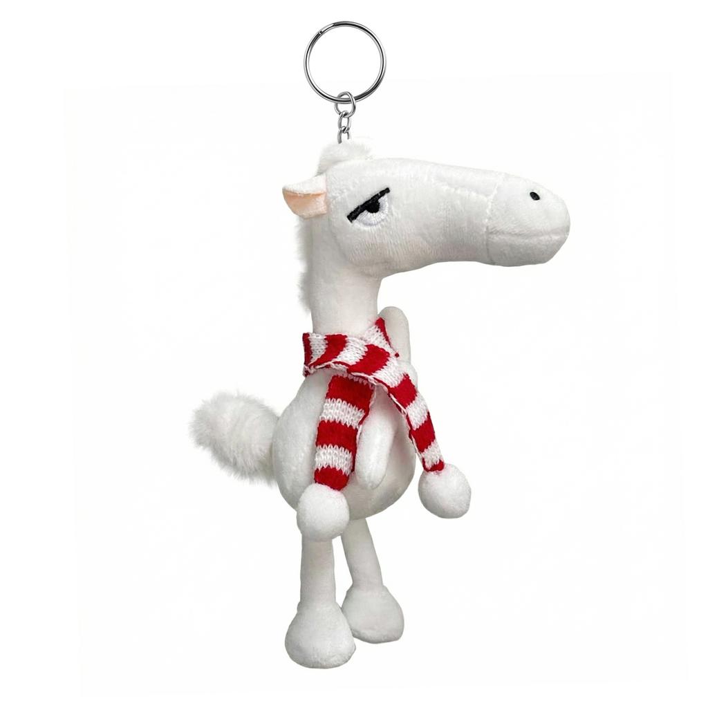 2026 Year of Horse Plush Keychain Lucky Mascot Lovely Arrogance Pony Pendant New Year Party Gift for Purse Backpack Bag Key Ring