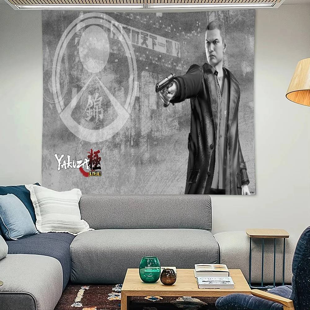 Yakuza Like A Dragon Game Tapestry Decoration Bedroom Dormitory Background Cloth Holiday Home Party Living Room Club Cloth