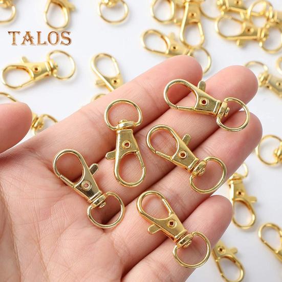 100 szt./zestaw breloków metalowe zapięcie homara z kółkami do kluczy obroże dla psów plecaki akcesoria do breloków DIY