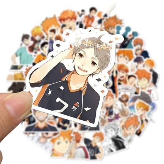 50 pieces Haikyuu sticker set cute anime seal stylish waterproof doodle popular DIY bicycle notebook laptop snowboard skateboard luggage suitcase case