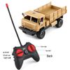 Four-Wheel Drive RC Military Transport Vehicle with USB Charging, LED Lights, and Climbing Rubber Tires