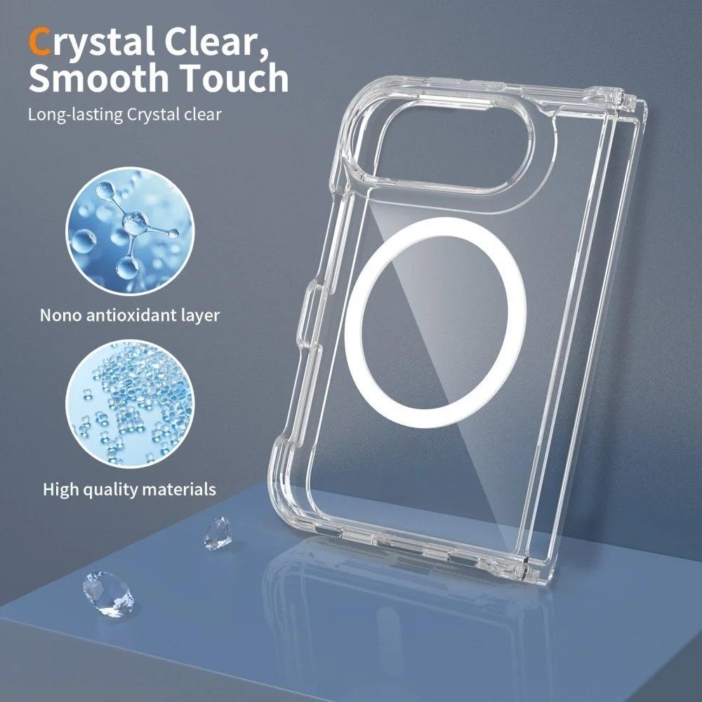 For 18 Ultra/18 Pro/18 Pro Max Transparent Magnetic Case Wireless Charging for Magsafe Slim PC Hard Clear Phone Cover