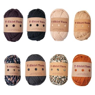 Complete DIY Crochet T-shirt Yarn Knitting Yarn for Making Bags,Coasters Baskets