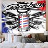 Barber Shop Pole Artwork Printed Tapestry, Wall Hanging,Livingroom, dormitory, Large Wall Decor, Fabric Decor Fan Birthday Gifts