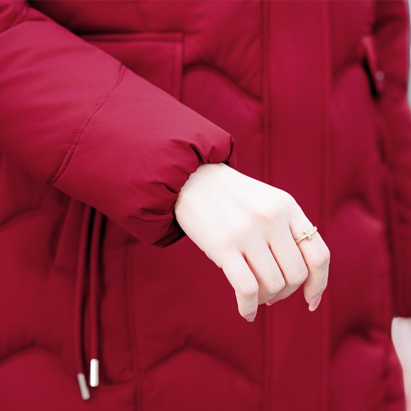 Módní zimní bundy dámské parky s kapucí volné silné teplé dámské dlouhé kabáty