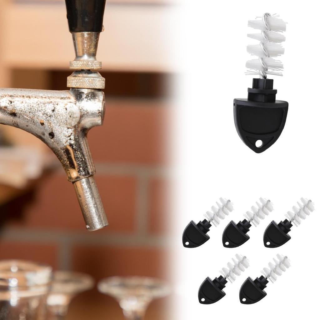 Beer Dispenser Spout Cleaning Brush Nylon Bristles Portable Plug Tool for Homebrew Club Bar