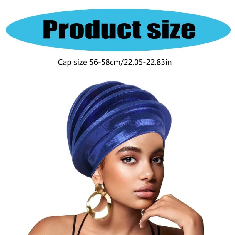 Muslims Headscarf Hat  Breathable Head Wrap Hat Elegant Daily Wear Solid Hat for Muslims Women and Men