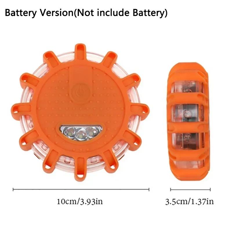 1/2/3/4/6/8/10/12Pcs LED Warning Light Built-in Battery 9Mode Safety Flare Dash Emergency Flashing Lamp Portable Strobe Light