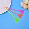 50Pcs Plastic Disposable Forks Stick Food Picks Heart Arrow Dessert Fruit Forks