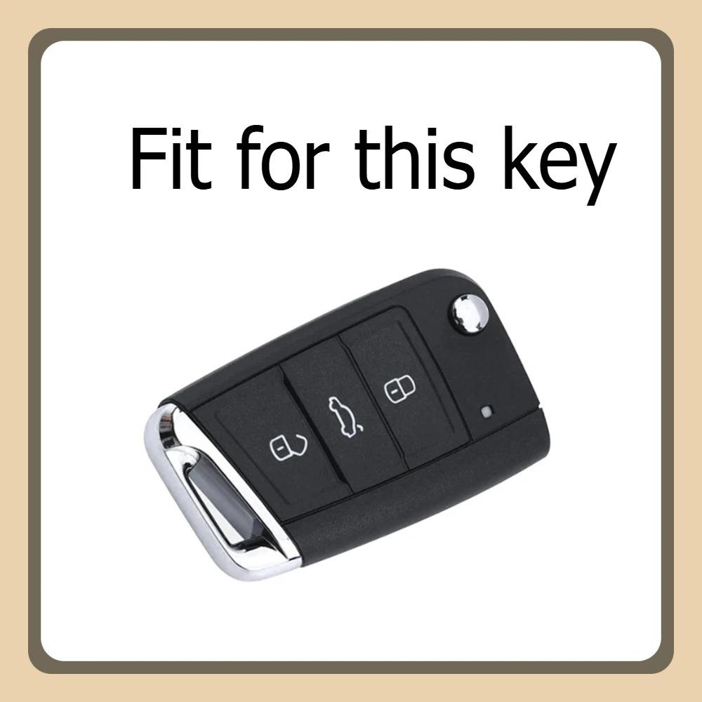 Car Key Cover Case For Volkswagen Golf 7 Gti R Mk7 Tiguan  Skoda Octavia A7 Seat Leon Ibiza Silicone Key Holder Accessories