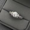 Elegant S925 Sterling Silver Zircon Ring with Paraiba White & Pink Stones - Sweet Princess Style