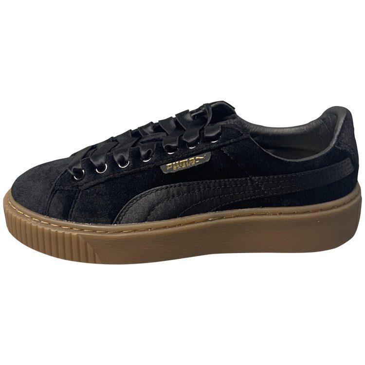 PUMA Suede Platform `Black` Women`s 366721-03