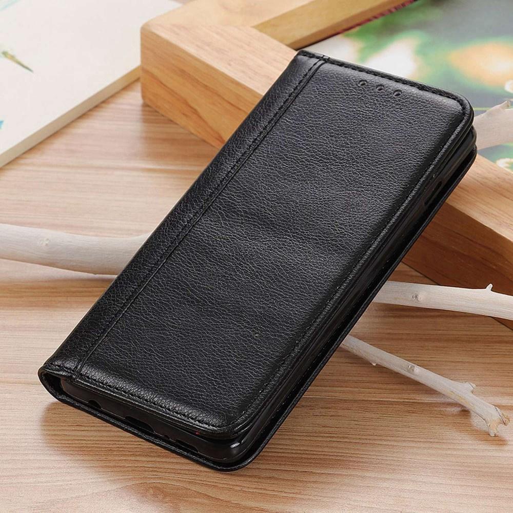 Flip Case for Xiaomi Poco F6, Split Leather, Black