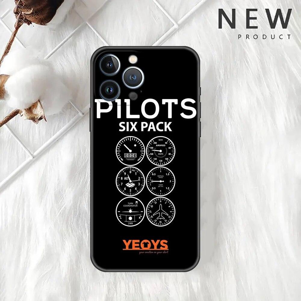 Case For Apple iPhone 11 13 12 14 Pro 7 Plus XR X XS Max 6 6S SE Phone Funda Aviation Aeroplane Helicopter Cockpit Instrument