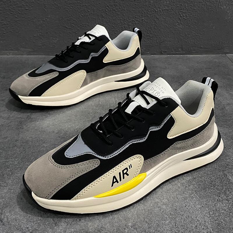 

Модные нескользящие мужские повседневные кроссовки, легкие мужские кроссовки для бега, спортивная обувь для студентов, кожаные дышащие кроссовки на шнуровке 39