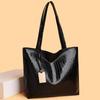 2025 Crocodile-Pattern PU Leather Shoulder Tote Bag - Large Capacity, Women's Fashion Retro Handbag