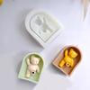 Resin Art Moulds Flexible Silicone Molds Crafting Bear Shape Ornament Molds Suitable for Home Decors and Present